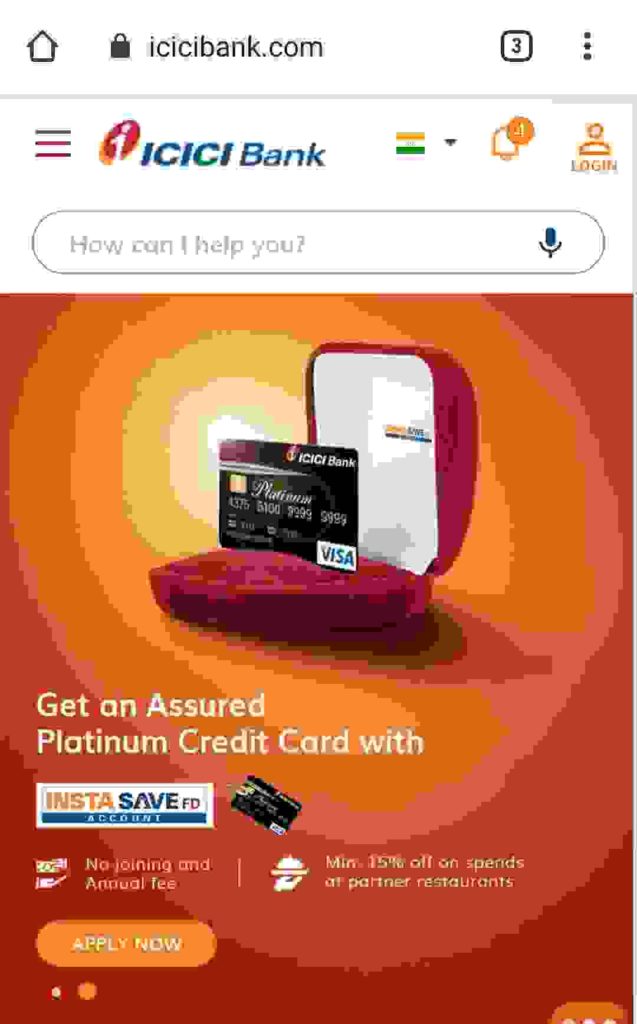 Icici bank balance check online