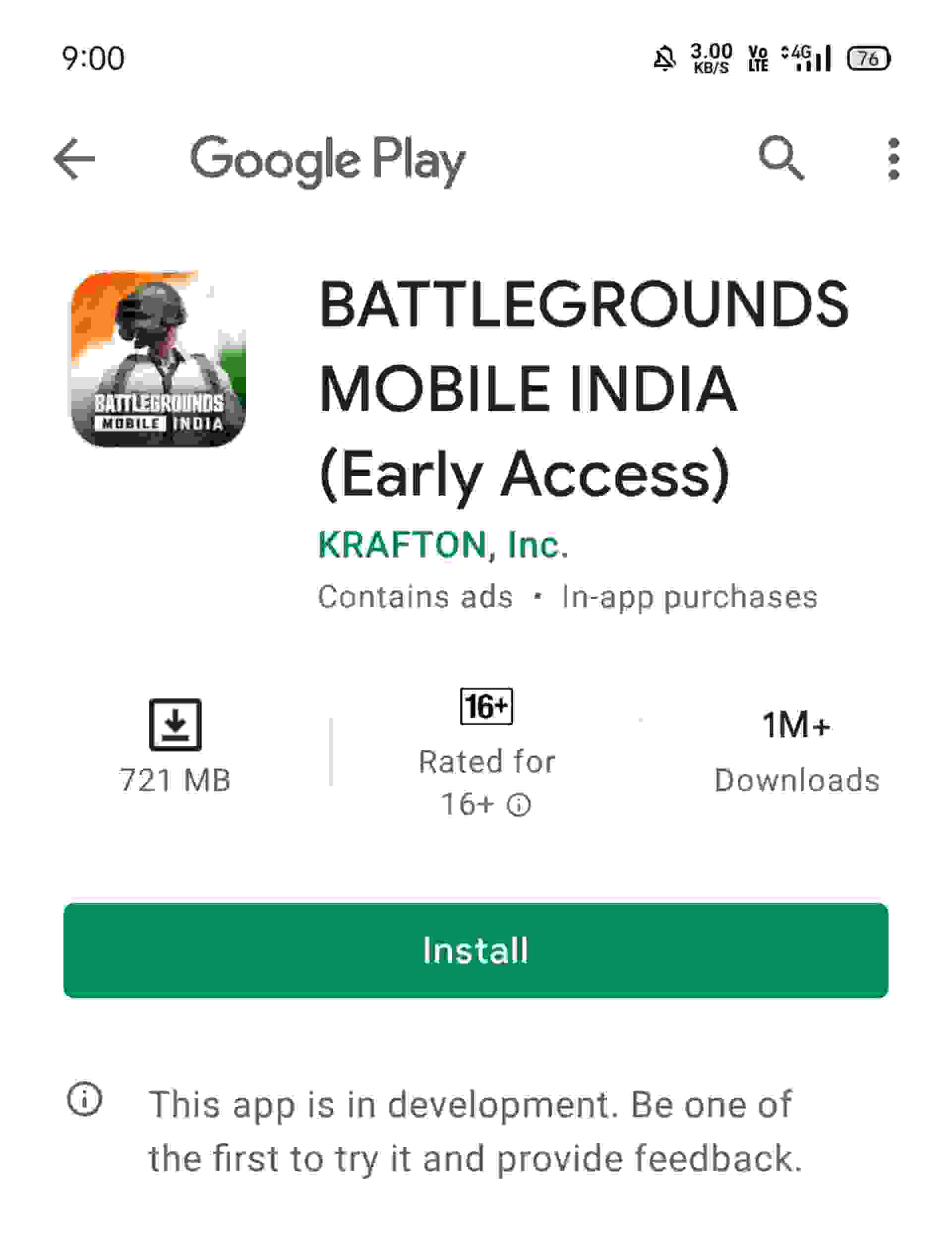 Battleground Mobile India download link early access